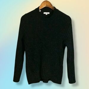 Jachs Girl Friend Black Ribbed Sweater